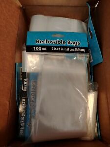 3&#034;x 4&#034; CLEAR 2 ZIP LOCK POLY BAGS PLASTIC RECLOSABLE 1000 bags