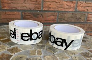 2 Rolls EBay Logo Branded Shipping Tape 2&#034; Packaging Tape 75 Yards Each Two New