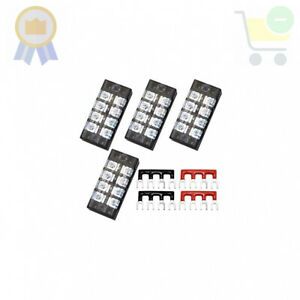 ToToT 4PCS 4 Positions Dual Row 600V 25A Screw ToToT 4PCS 4 Positions Dual Row
