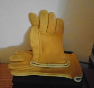 Pair of Deer Hide Leather Men&#039;s Work Gloves  Size 11  Gently Used