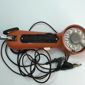 Bell System Western Electric Orange Rotary Phone Lineman Tester UNTESTED