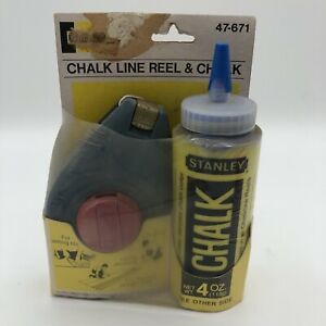 Vtg Stanley 47-671 Chalk Line Reel Set NOS