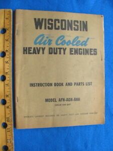 WISCONSIN AIR-COOLED H/D ENGINE INSTRUCTION &amp; PARTS MANUAL, 98 pages