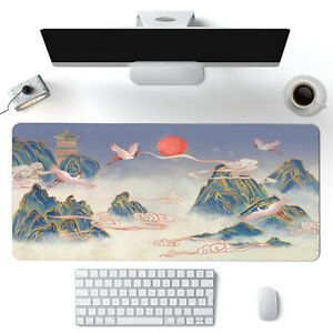 Classical Retro Chinese Style 90x40cm Large Mouse Pad Keyboard Mat C