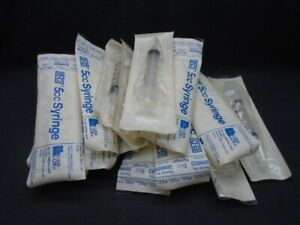 (19) BD 5mL/5cc Disposable Clear Plastic Luer-Lok Graduated Syringe 309603