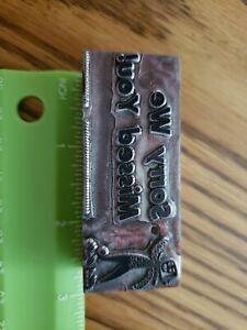 vintage printing letterpress printers block Sorry we missed you