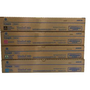 Konica TN321K TN321M TN321Y TN321C Toner 4 Lot A33K130 A33K330 A33K230 A33K430