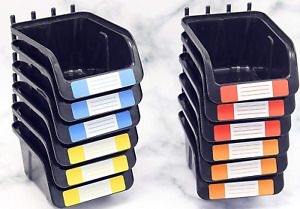 Pegboard Bins Kit 12 Pack Black Pegboard Parts Storage Tool Peg Board Workbench