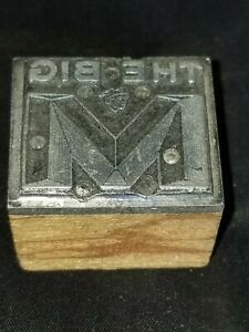 Mercury&#039;s Big M was a &#039;Dream Car&#039; design 1957 wood  metal print printing block