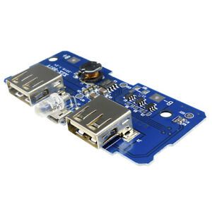 5V 2A Dual USB Power Bank Mobile Charger Board Circuit Step-Up Module Board