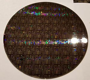 Rare 8&#034; IC Microchip Silicon Pattern Wafer with Most Advanced Cobalt Technology