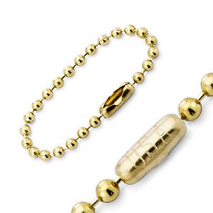 4.5 Beaded Ball Chains with Connectors 100 Pack, Bead Size #6 Tag Chains | Made