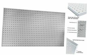 Pegboard Metal Pegboard Tool Board Panel, Tool Storage &amp; 36 x 18 Inch Silver