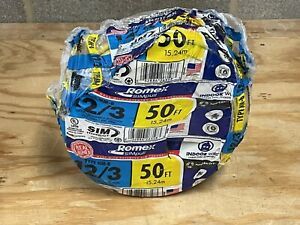 Romex: Southwire 63947622 Non-Metallic Building Wire, 12/3 NM-B, 50&#039;, Yellow!