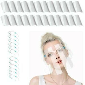 Adult Anti-fog Unisex Reusable Face Shields with Glasses Frame Set for Men an...
