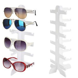 6 Pairs Glasses Frame Display Holder Plastic Sunglasses Rack Organizer Stand US