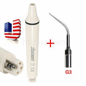 Dental Ultrasonic Piezo Scaler Handpiece + Scaling Tip G3 Fit EMS Cavitron HOT