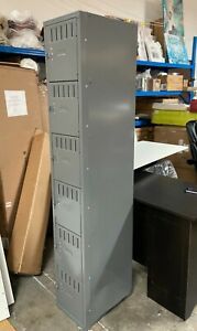 Tennsco Corp. 6 Tier Box Locker, 1 Wide, 12&#034;Wx18&#034;Dx72&#034;H, Medium Gray