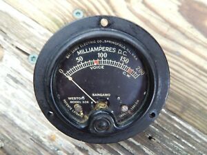 VTG Radio Panel Meter Weston Model 506 (VOICE) Milliamprees D.C. 0-200 (SANGAMO)