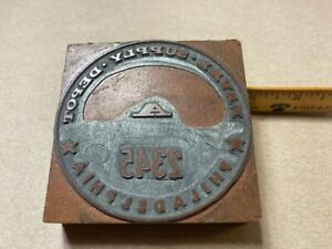 1950s Printer Block US NAVY NAVAL SUPPLY DEPOT PHILADELPHIA PENNSYLVANIA