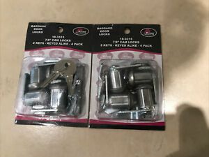 2 Pkgs of 4 New Prime Products 18-3315 7/8&#034; Keyed Camlock