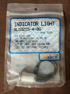 Selecta SL53215-4-BG 14V Indicator Light Red Flush Lens