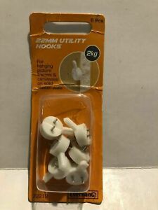 6X UTILITY HOOKS 22mm - Christmas Xmas Lights, PHOTO Holders