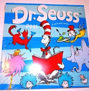 Dr. Seuss 2021 Wall Calendar 10&#034;X10&#034; 16 Month Funny Kids School Learning Doctor