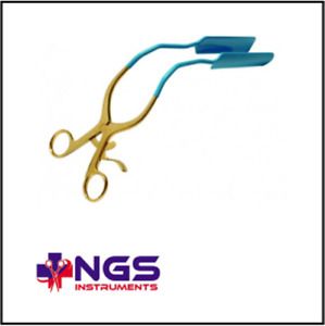 Lateral Vaginal Retractor, Golden Handles, Non Insulated Golden Handle ( BLUE )