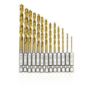 1.5-6.5mm Tungsten Carbide Twist Titanium Drill Bit HSS 1/4 Hex Shan WM