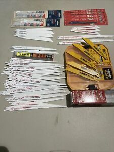 Lot of 95 Saw Zall Blades, Milwaukee, Dewalt, Bosch, Vermont, Blu-Mol