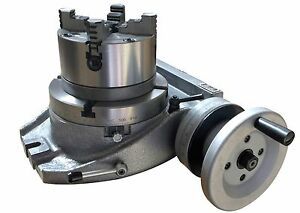 Adapter and 4 jaw chuck for mounting on a 12&#034; rotary table ( table included )