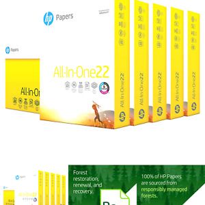 HP Printer Paper | 8.5x 11 Paper | All-In-One 22 lb | 5 Ream Case - 2,500 She...