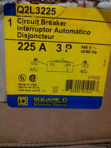 Square d breaker q2l3225  3 phase 225 amp 240v for sale