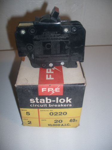 Nc0220 fpe 2p 20a stab-loc for sale