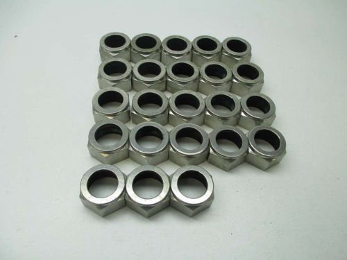 Lot 23 swagelok 316 stainless steel hex nut d395828 for sale