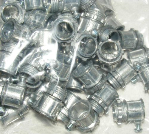 50 1/2&#034; emt conduit set screw connectors concrete tight zinc die cast arlington for sale