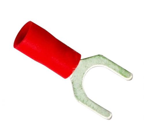 20x best us crimp spade wire connector 19amp fork terminal red 6.4mm for sale