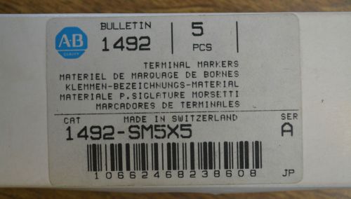 Allen Bradley Terminal Markers 1492-SM5X5 SERIES A