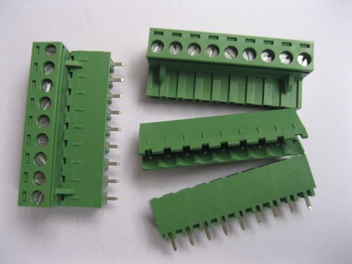 50 pcs 9 pin/way 5.08mm screw terminal block connector green pluggable type for sale
