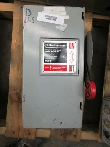 Cutler hammer dh361ugk 3 pole 30 amp 600 vac non-fused disconnect for sale