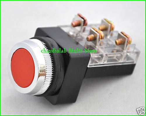 2x momentary pushbutton switch 1no+1nc each red #44608 for sale