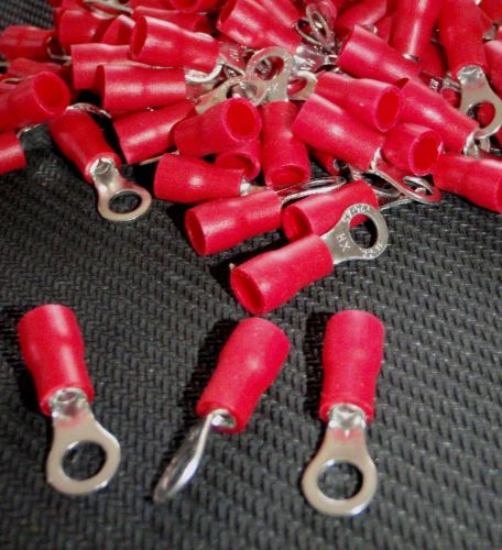 500pc 22-18 awg insulated #8 ring crimp terminals 22-18 ga for sale