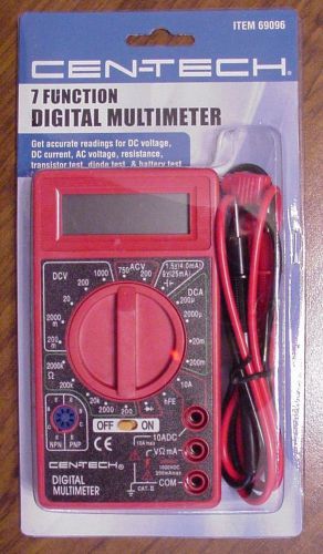 Lot of 5 - Cen-Tech 7 Function Digital Multimeter Electrical Test Meters NEW