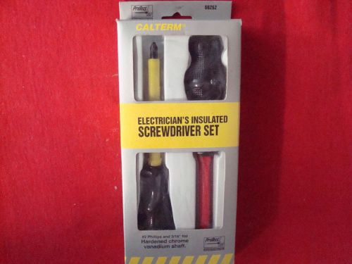 PROFESSIONAL ELECTRICIAN&#034;S SCREWDRIVER SET #2 PHILLIPS 3/16&#034; FLAT HEAD MAGNETIC!