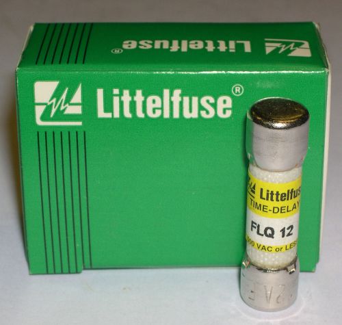 LITTELFUSE, 12A TIME DELAY FUSES , FLQ 12, BOX OF 10