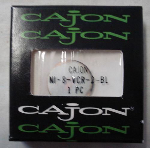 Swagelok cajon ni-8-vcr-2-bl vcr face seal fitting 1/2in silver-plated lot of 10 for sale