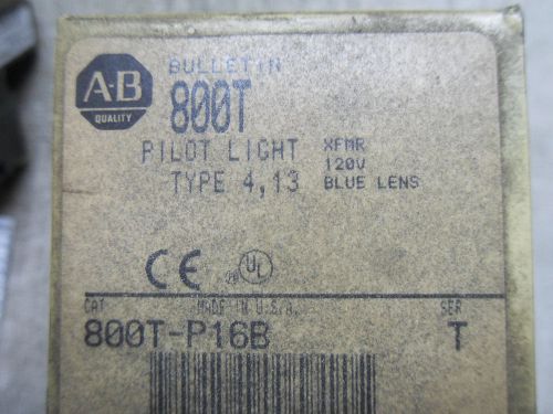 (RR5-1) 1 NIB ALLEN BRADLEY 800T-P16B SER T BLUE PILOT LIGHT