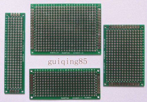 20 Pcs Double-Sided Prototype 2x8, 3x7, 4x6, 5x7cm PCB, glass fiber Board