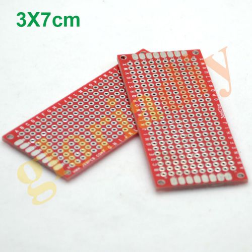 50pcs red 3x7 cm double side copper prototype pcb universal board free shipping for sale